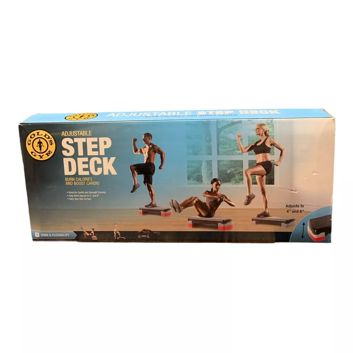Golds Gym WGGSTP13 Adjustable Step Deck Home Gym Equipment Home Fitness