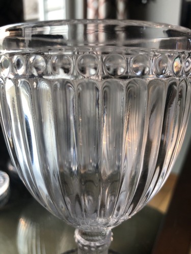 Set of 8 Pier I Ribbed Long Stem Cocktail Beverage Goblets, New - Picture 7 of 8