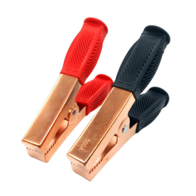 1Pair Plastic Cover Plated Clips Clamps 500A Large Charge Clamp #E2