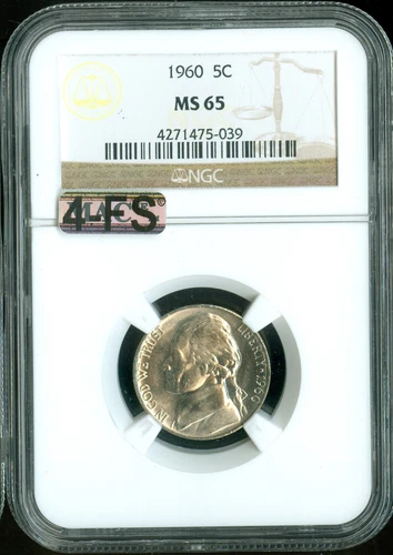 1960 JEFFERSON NICKEL NGC MS65 MAC 4FS RARE SPOTLESS $2,500.00 FOR A FS .