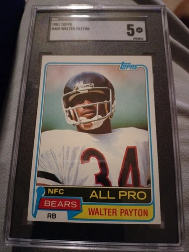 1981 Topps Football Walter Payton #400 SGC 5 HOF Chicago Bears
