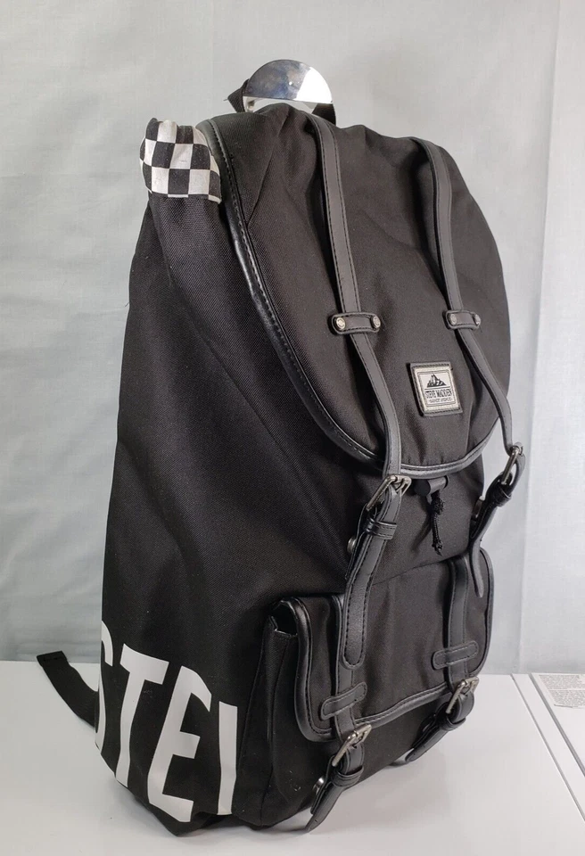 STEVE MADDEN Classic Utility LOGO Backpack/ Laptop Bag Black And White - Image 4 of 4