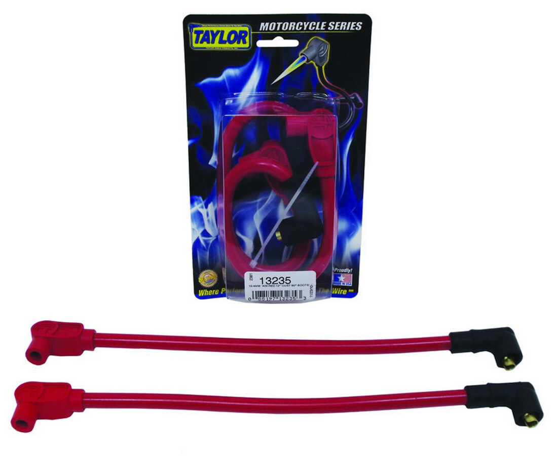 Taylor Spark Plug Wire Set 13235 409 10.4mm Red for Harley FXR