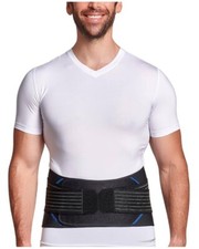 TOMMIE COPPER Black/Blue Adjustable Compression Back Brace S/M NWT