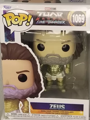 New Funko Pop Marvel Thor Love and Thunder #1069 Zeus bobble-head figure