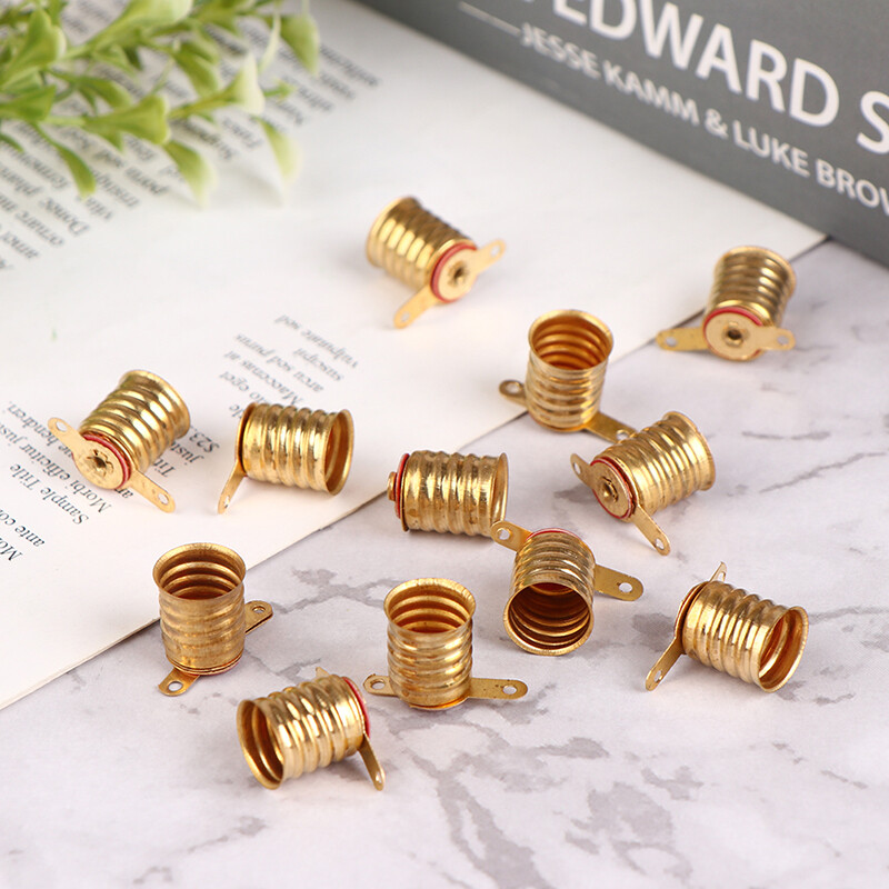 10Pcs E10 ScrewType Copper Lamps Base Bulbs Small Electric Bead Lamp