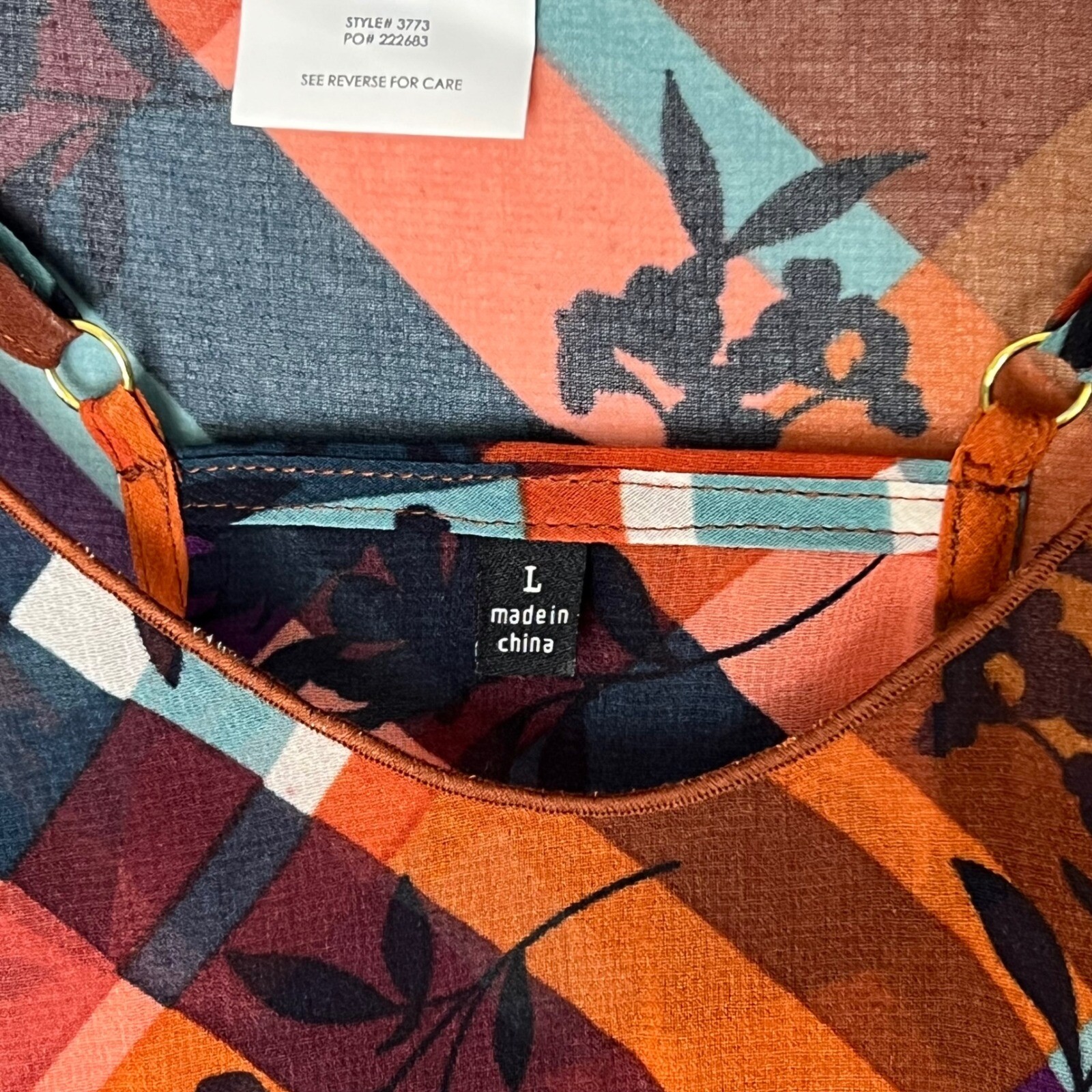 Cabi 2 Piece Sheer Blouse Top Cami Floral Plaid P… - image 12