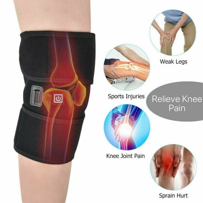 Electric Heated Knee Pad Warm Therapy Leg Wrap Belt Brace Arthritis Pain  Relief