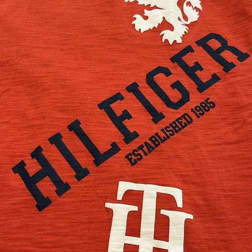 2012 Tommy Hilfiger Orange Long Sleeved Shirt Youth Medium 12/14 Lion Crest - Picture 4 of 15