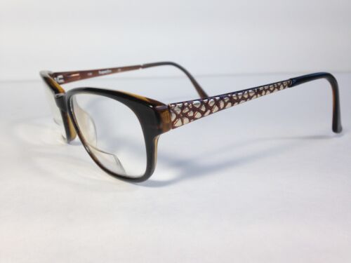 Women's Funky Superflex Eyeglasses Frames brown oval plastic & metal 52-17-135 - Bild 1 von 14