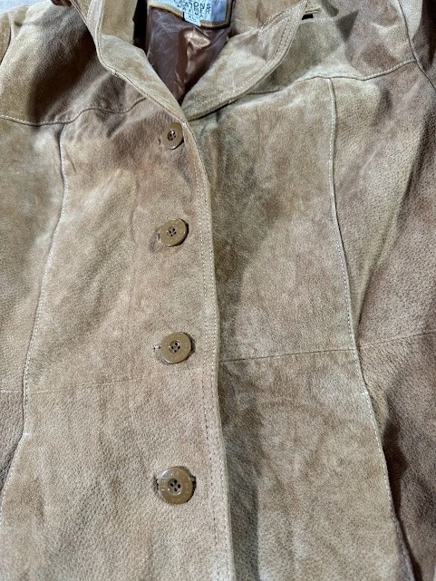 Abrigo Chaqueta Wilsons Leather Maxima Mujer Cuero Gamuza Manga Larga Marrón XL Foto 3 de 4