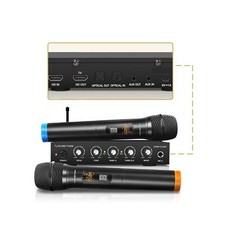 Sound Town Wireless Microphone Karaoke Mixer System with HD Audio Return Chan...