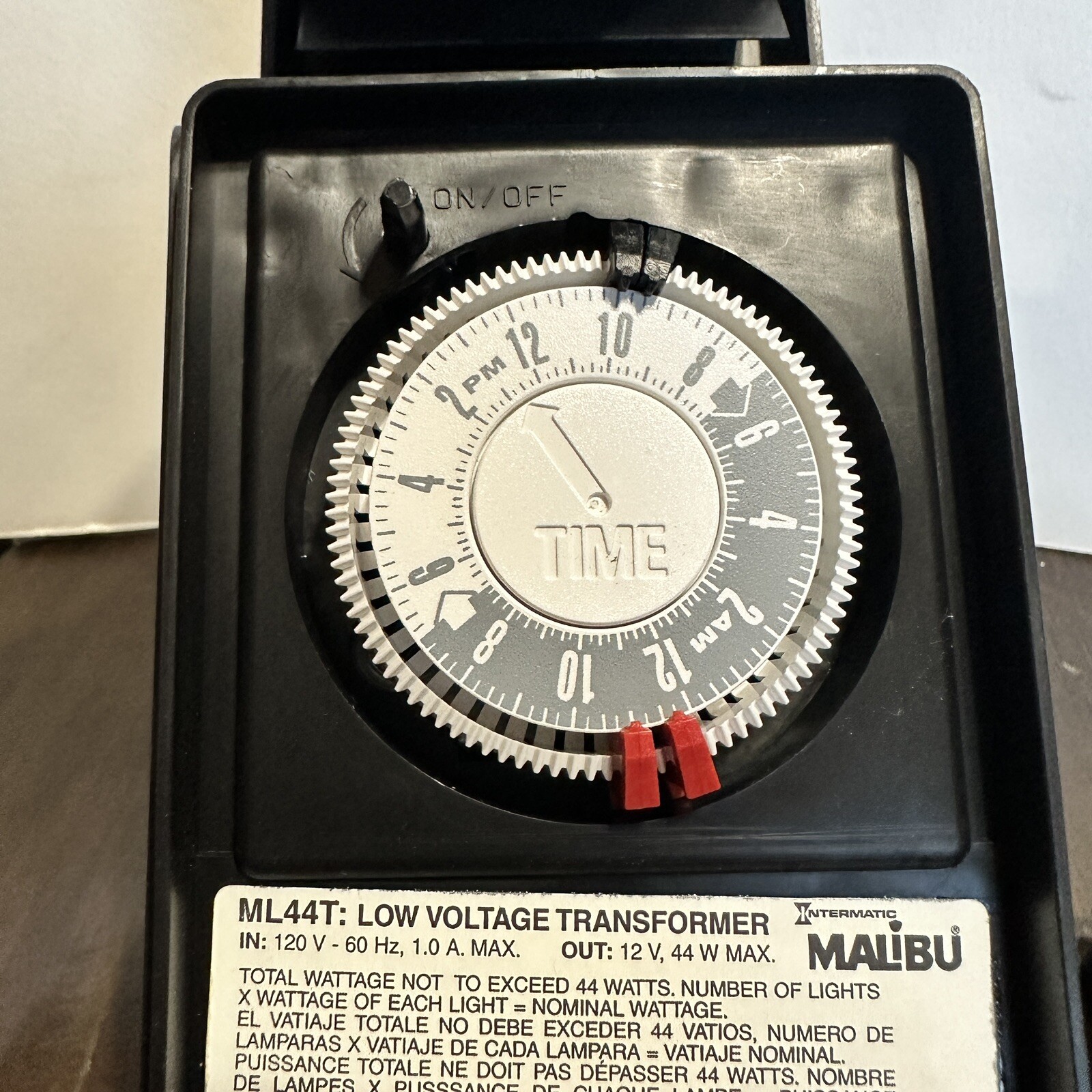 Intermatic Malibu ML44T Low Voltage Landscape Transformer Timer Open
