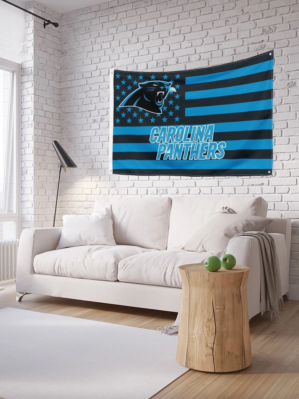 Carolina Panthers Football American Flag