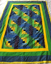 Patchwork Quilt "Log Cabin"
