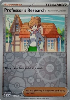 085/086 PROFESSOR'S RESEARCH (WACHOLDER) REVERSE HOLO BLACK BOLT POKEMON KARTE