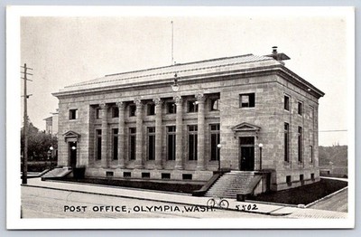 Antique Washington Postcard OLYMPIA Post Office Building 1915