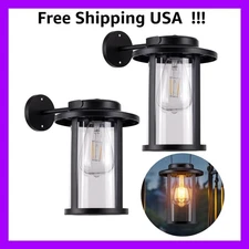 Solar Wall Lights Outdoor Lanterns,2 Pack Waterproof Solar Wall Sconce Light ...