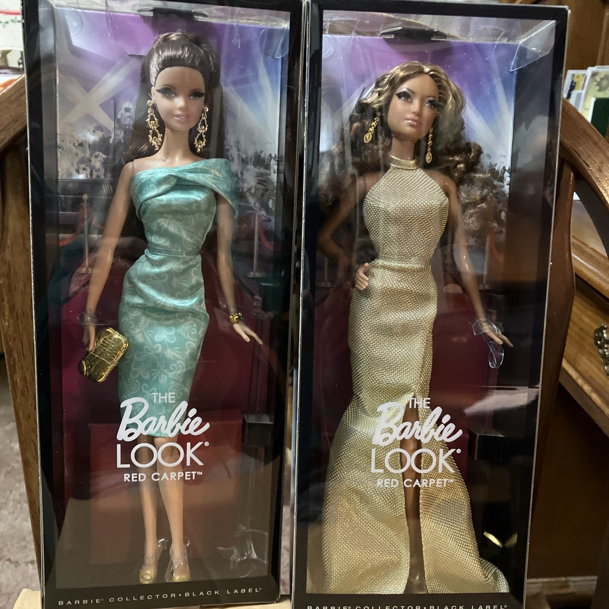 Barbie The Look Red Carpet Black Label Collector Gold Dress Doll