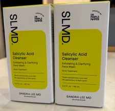Sandra Lee MD SLMD Salicylic Acid Cleanser Face Wash (2) 4oz Total NIB Exp 05/26