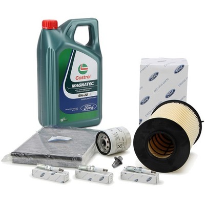 ORIGINAL Ford Filterset 3x Zündkerze 5L 5W20 Motoröl FOCUS 3 C-MAX 1.0 EcoBoost
