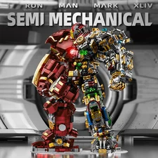 2700+PCS Iron Heroes Blocks Action Figures Mark Mech DIY Brick Toys for Kids Gif