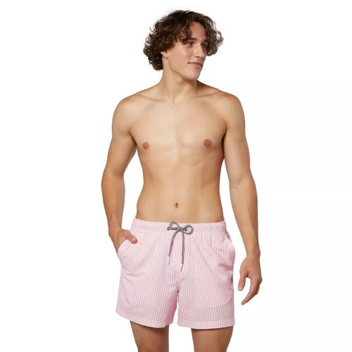Party Pants Men's Fabio Seersucker Swimsuit Bottom - Pink M - Picture 4 of 6