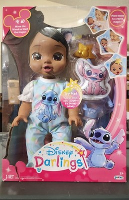 DISNEY DARLINGS Deluxe Interactive 13'' STITCH BABY DOLL Brown Eye Motion & Sound