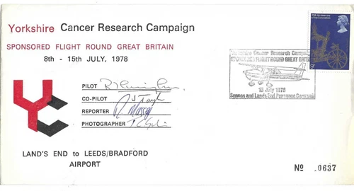 Misc GB Comm/FDC - Sponsored Flt Round GB - 1978 (Misc206)