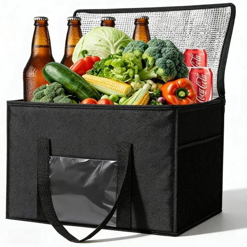 50L Cooling Cooler Bag in Black Oxford Cloth, photo 2