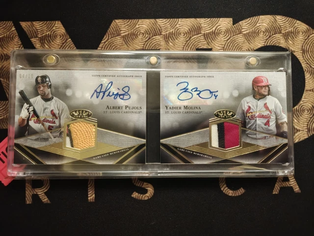 2022 Topps Tier One Albert Pujols Yadier Molina Patch Auto Booklet #4/10