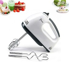 Electric Hand Mixer 7 Speed Handheld Blenders Whisk Stainless Steel Attachments