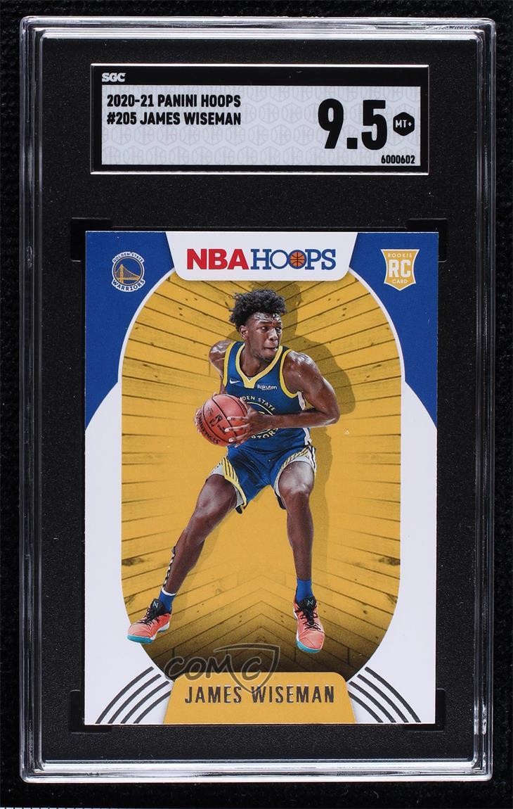2020-21 Panini NBA Hoops James Wiseman #205 SGC 9.5 Mint+ Rookie RC r4i