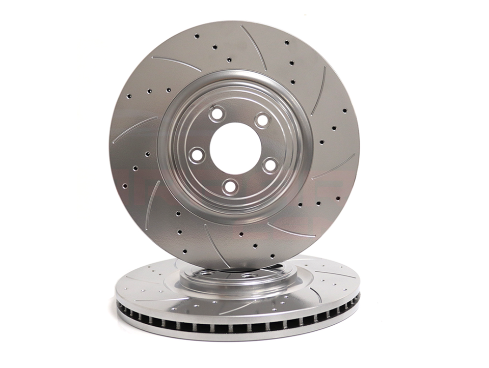 FOR SUBARU IMPREZA WRX FRONT PERFORMANCE DRILLED GROOVED BRAKE DISCS ...