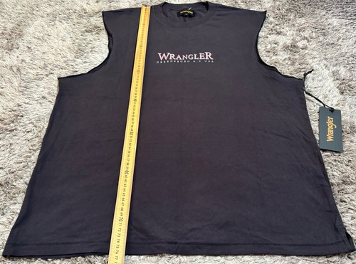 T140 NWT Wrangler Sunrise Baggy Muscle Tank Cotton Top Tee Australia Mens L - Picture 3 of 12