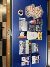 Assorted School Supplies and arts and crafts