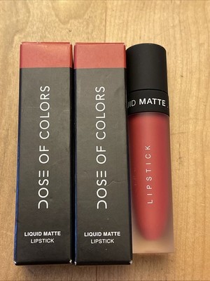 Dose of Colors LIQUID MATTE LIPSTICK # LOS ANJEALOUS (Ruby Red)  LOT OF 2