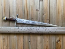 UBR Custom Handmade Medieval Arming Sword High Carbon Steel With Leather Grip