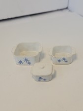 Vintage BARBIE Casserole Dishes 1628 Brunch Time 1034 Hostess Set 1960's Pyrex