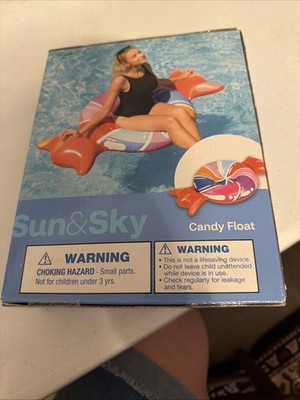 Sun & Sky Candy Pool Tube Float  Inflable Chair Swimming Pool Beach New
