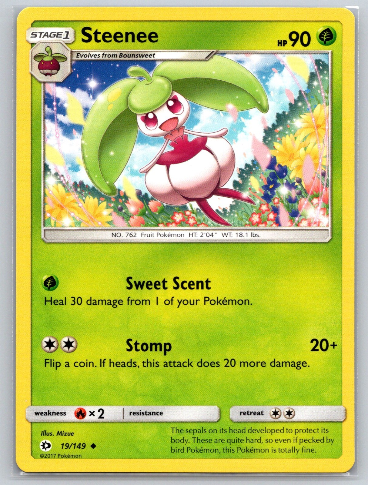 Steenee Uncommon SM Base Set 19/149 NM