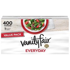 Vanity Fair Everyday Paper Napkins, 400 Count, 400 Count Pack of 1 , White