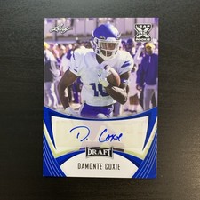 2021 Leaf Draft Autographs Blue #BADC1 Damonte Coxie RC Auto Memphis Tigers