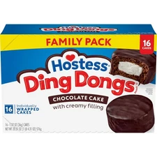 Hostess Ding Dongs Chocolate Snack Cakes 20.31oz 16 Count Box