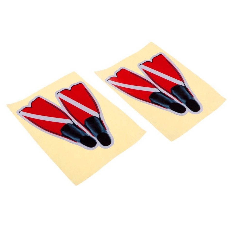 2 Pieces Scuba Dive Flag Flippers Sticker | eBay Australia