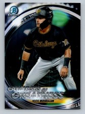 2020 Bowman Draft Glimpses of Greatness Nick Gonzales Pittsburgh Pirates #GOG-NG