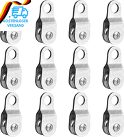 12 StüCk Umlenkrollen FüR Seile, Umlenkrolle Edelstahl FüR 6Mm Seile Seilrolle S