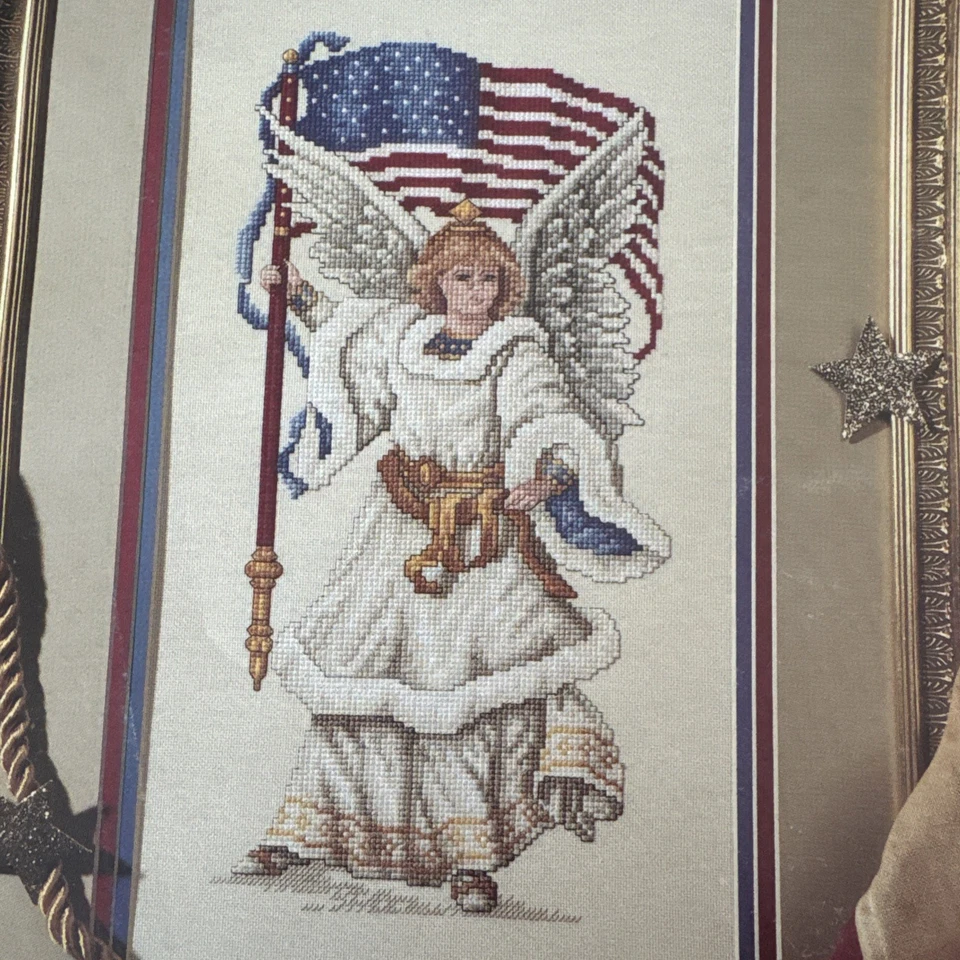 Leisure Arts Chart 2054: Liberty Angel -Patriotic Cross Stitch Chart (1991) - Image 2 of 4
