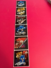 STICKER SHEET: Licensed Sega Sonic the Hedgehog tails, knuckles video game