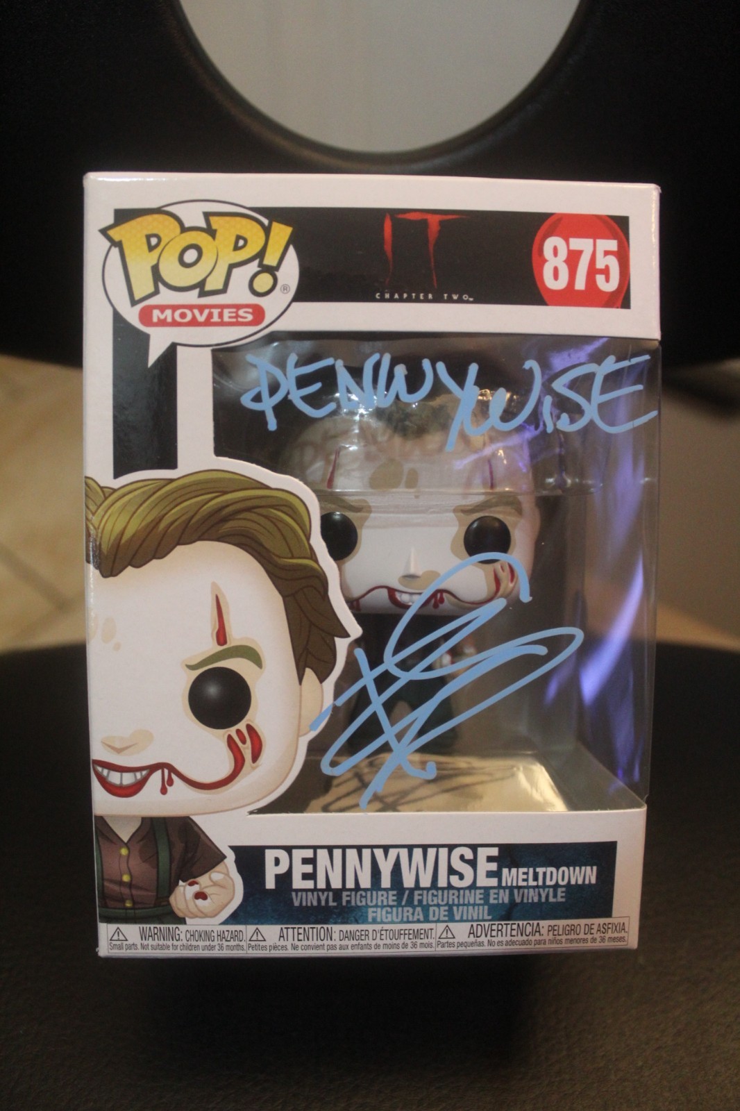 Signed Funko Pop #875 - IT - Pennywise, Bill Skarsgård  + COA